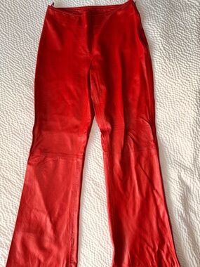 Red Leather Pants